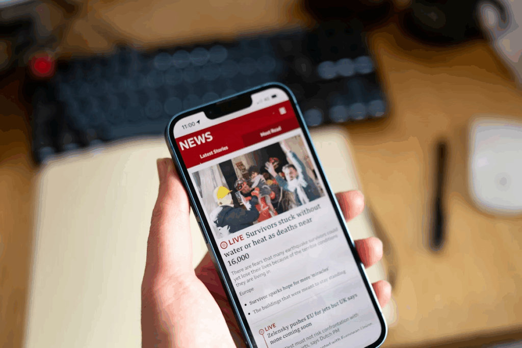 Search spikes after news events reflected in people checking breaking news on smartphones.